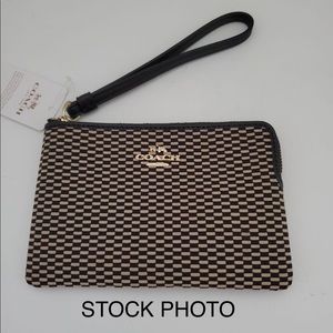 Coach Checkered Wristlet